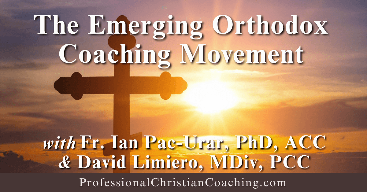 Chris McCluskey with Father Ian Pac-Urar and David Limiero discussing Orthodox coaching and Christian leadership